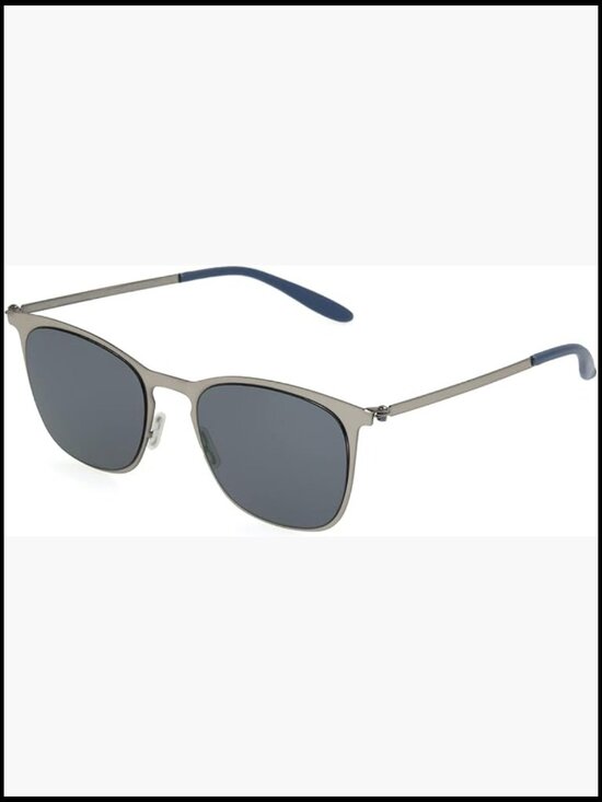 Gunmetal Square Sunglasses with Gradient Lenses main image 5